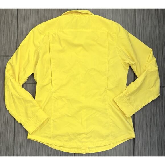 Duluth Trading Women’s Coolplus Long Sleeve Snap Button Shirt Size Medium Yellow - Picture 3 of 3